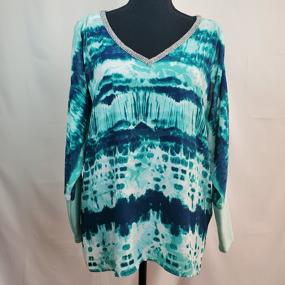 Women's Juicy Couture Tie Dye Cold Shoulder Top